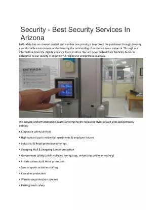 Security - Best Security Services In Arizona