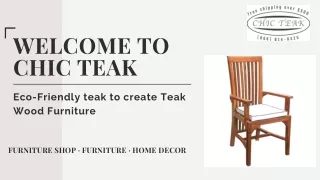 Recycled Teak Wood Furniture | Chic Teak