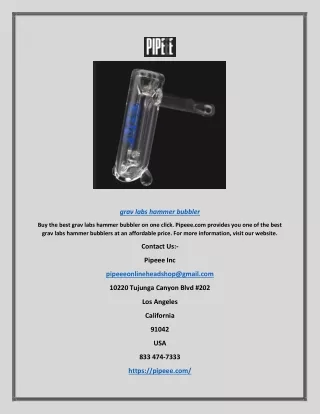 grav labs hammer bubbler