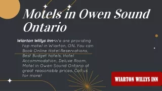 Motels in Owen Sound Ontario