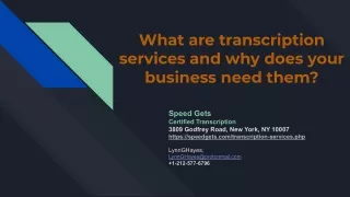 what are transcription services and why does your