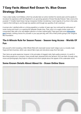 7 easy facts about red ocean vs blue ocean