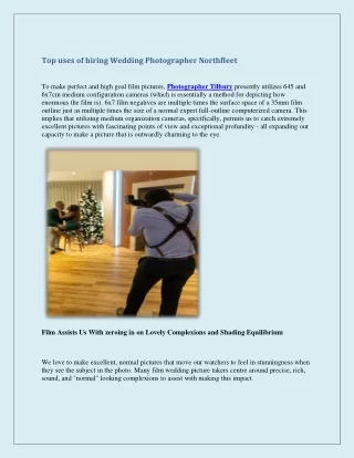 top uses of hiring wedding photographer northfleet