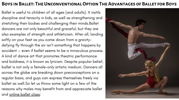 boys in ballet the unconventional option