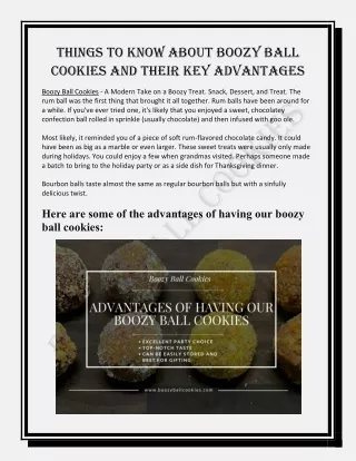 Things To Know About Boozy Ball Cookies And Their Key Advantages