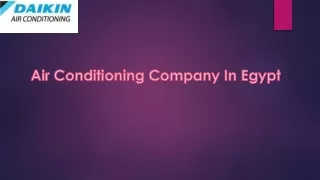 Air Conditioning Companies in Egypt|HVAC|Daikinegypt