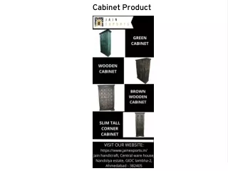 View Our Cabinet Products at Jain Exports