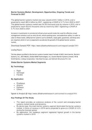 barrier systems market development opportunities