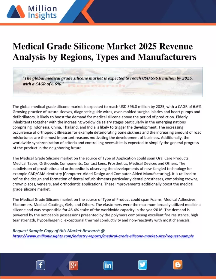 medical grade silicone market 2025 revenue