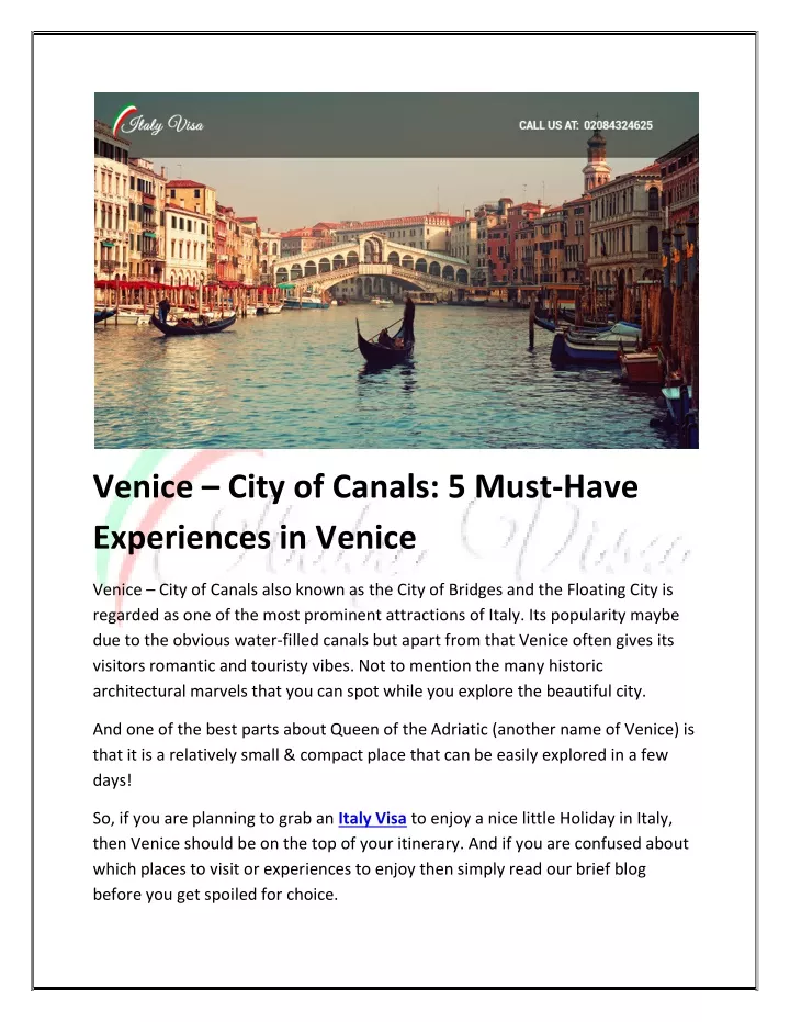 venice city of canals 5 must have experiences