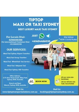 Best Taxi Service in Sydney | Maxi Booking with Car Seat