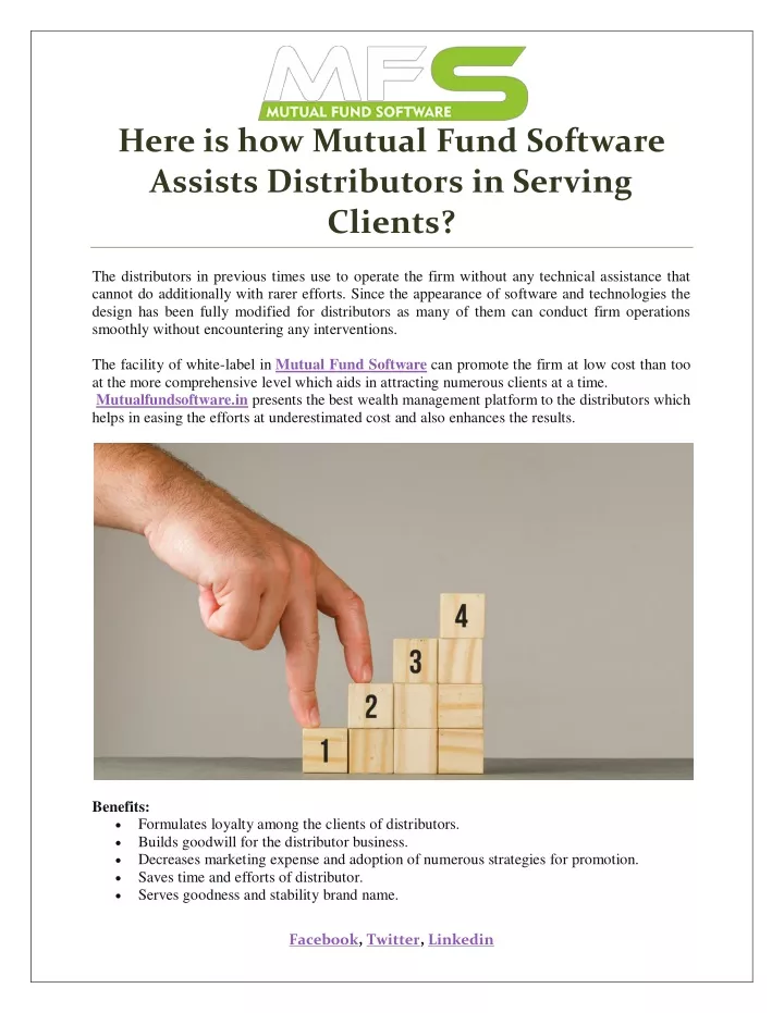 here is how mutual fund software assists