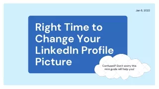 When to Change Your LinkedIn Profile Picture?