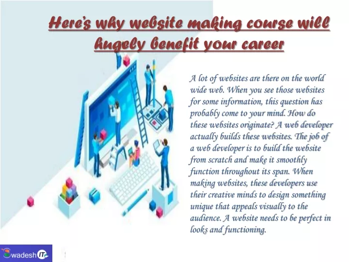 here s why website making course will hugely