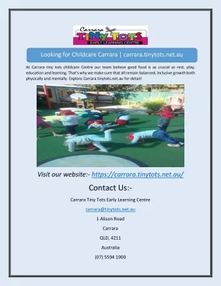 childcare carraraLooking for Childcare Carrara | carrara.tinytots.net.au