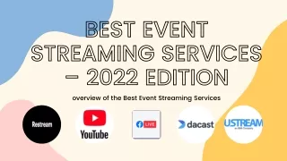 BEST EVENT STREAMING SERVICES – 2022 EDITION