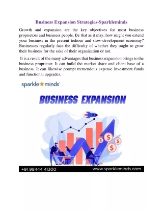 Business expansion strategies-Sparkleminds