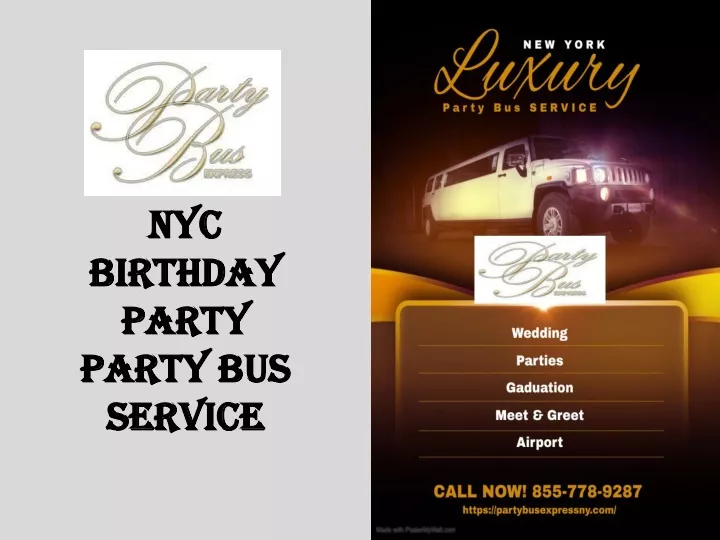 nyc birthday party party bus service