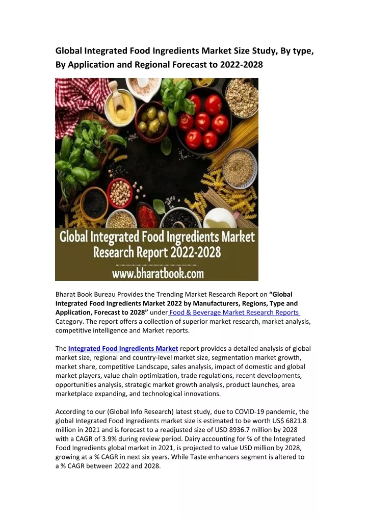 global integrated food ingredients market size