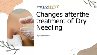 changes after the treatment of dry needling