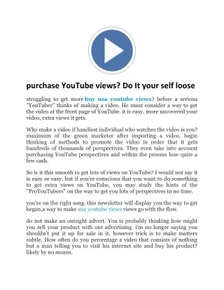 Buy Usa Youtbue views | Onlyrealviews