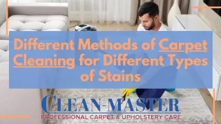 different methods of carpet cleaning