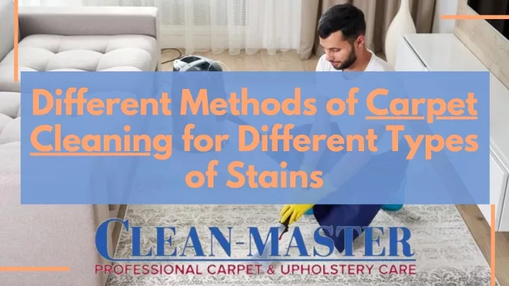 different methods of carpet cleaning