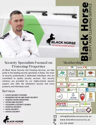 Round-the-Clock Security Specialists Dubai