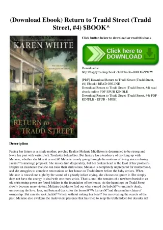 (Download Ebook) Return to Tradd Street (Tradd Street  #4) $BOOK^