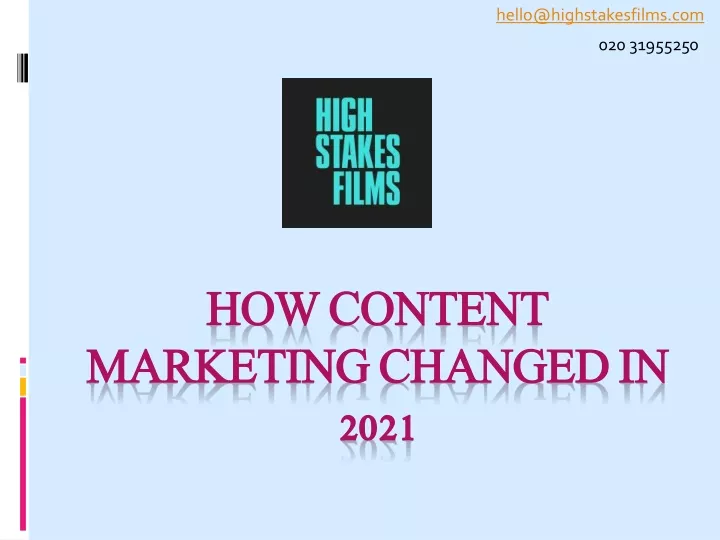 how content marketing changed in 2021