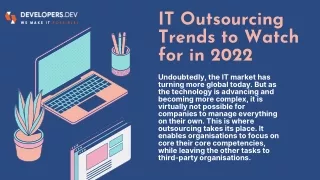 IT Outsourcing Trends to Watch for in 2022