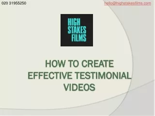 how to create effective testimonial videos