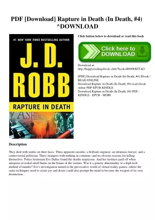 PDF [Download] Rapture in Death (In Death  #4) ^DOWNLOAD [PDF]