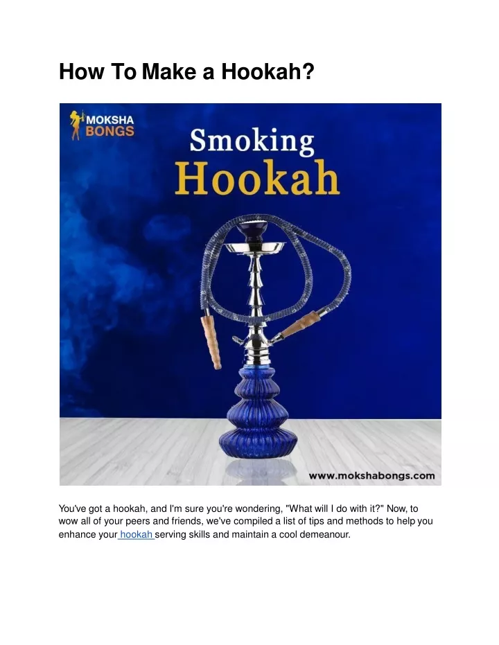 how to make a hookah