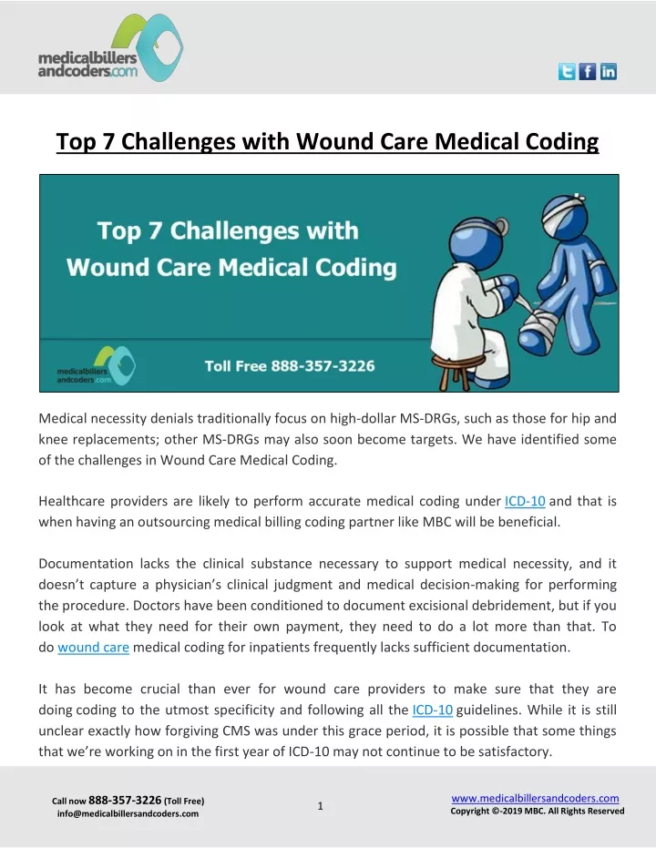 PPT - Top 7 Challenges with Wound Care Medical Coding PowerPoint ...