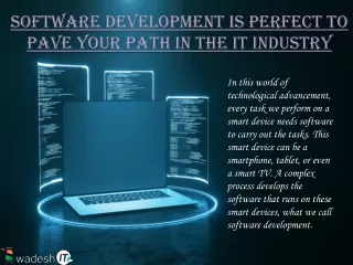 software development is perfect to pave your path