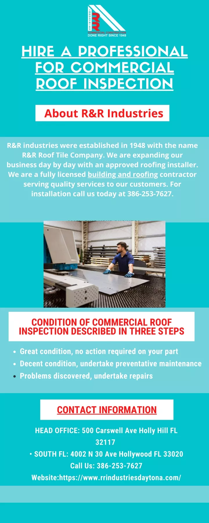 hire a professional for commercial roof inspection