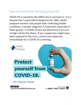 How to Find COVID-19 Testing Near Me