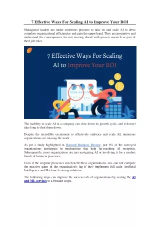 7 effective ways for scaling ai to improve your