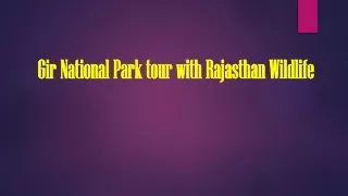 Gir National Park tour with Rajasthan Wildlife