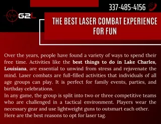 The Best Laser Combat Experience for Fun