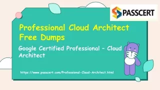 professional cloud architect free dumps