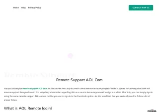 Remote support AOL com