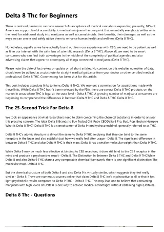 delta 8 thc for beginners