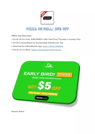 offers and discounts