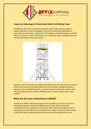 usage and advantages of aluminium mobile