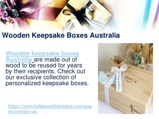 Wooden Keepsake Boxes Australia