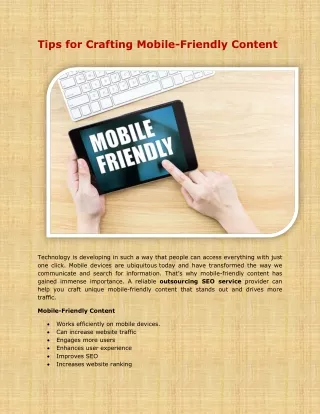 tips for crafting mobile friendly content