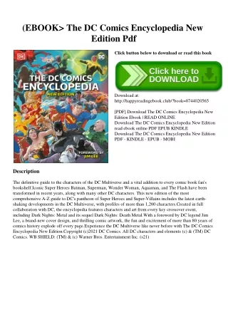(EBOOK The DC Comics Encyclopedia New Edition Pdf
