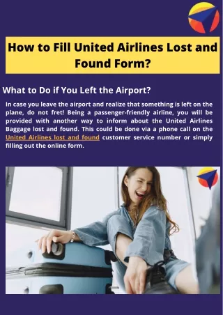 How to Fill United Airlines Lost and Found Form